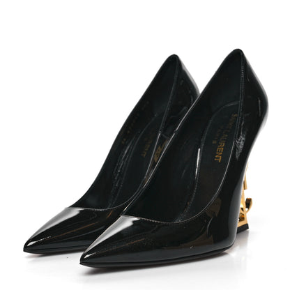 Saint Laurent Patent Opyum 110 Pumps 36.5 Black Gold 3 of 8
