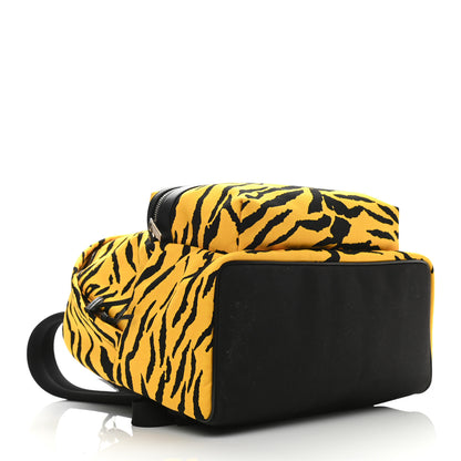 Saint Laurent Canvas Zebra Print City Backpack Yellow Black 4 of 11