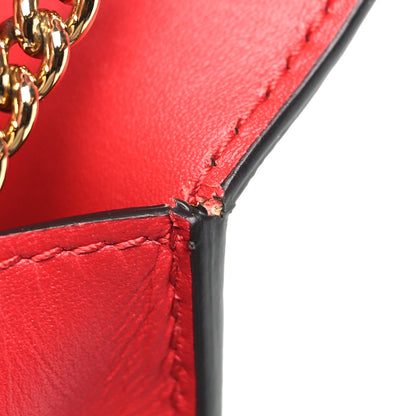 Gucci Calfskin Super Mini Sylvie Chain Shoulder Bag Hibiscus Red 11 of 13