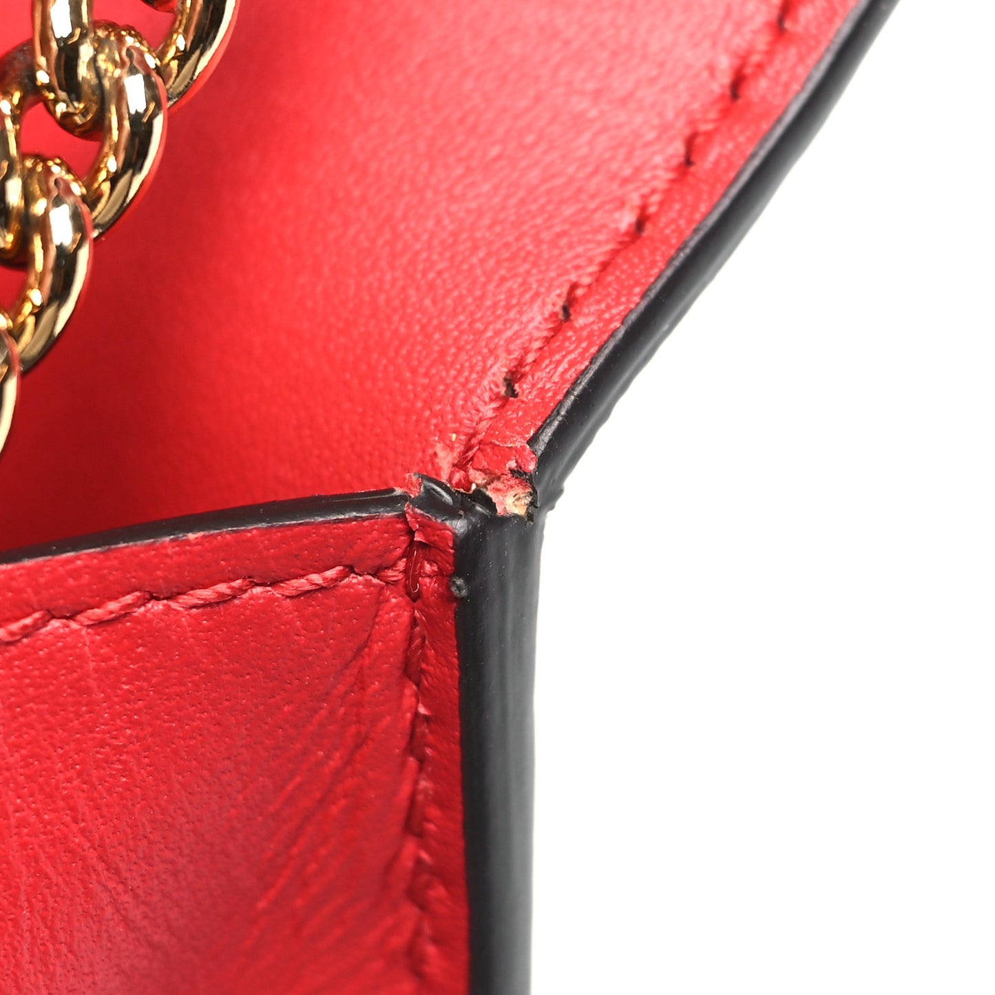 Calfskin Super Mini Sylvie Chain Shoulder Bag Hibiscus Red