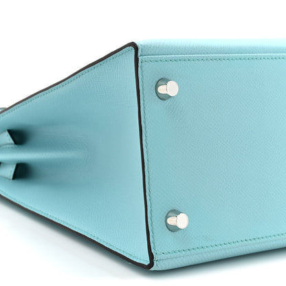 Hermes Epsom Kelly Sellier 28 Bleu Atoll 10 of 12