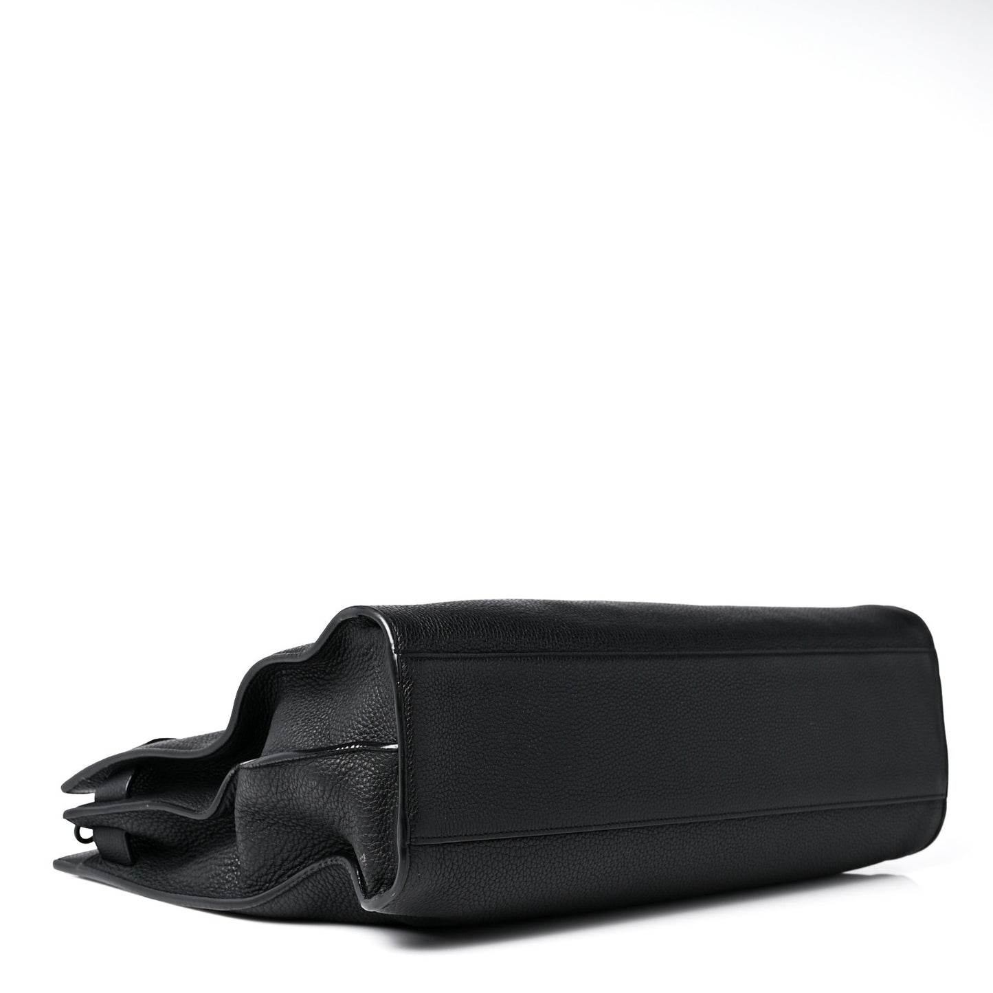 Grained Calfskin Large Thin Sac De Jour Black