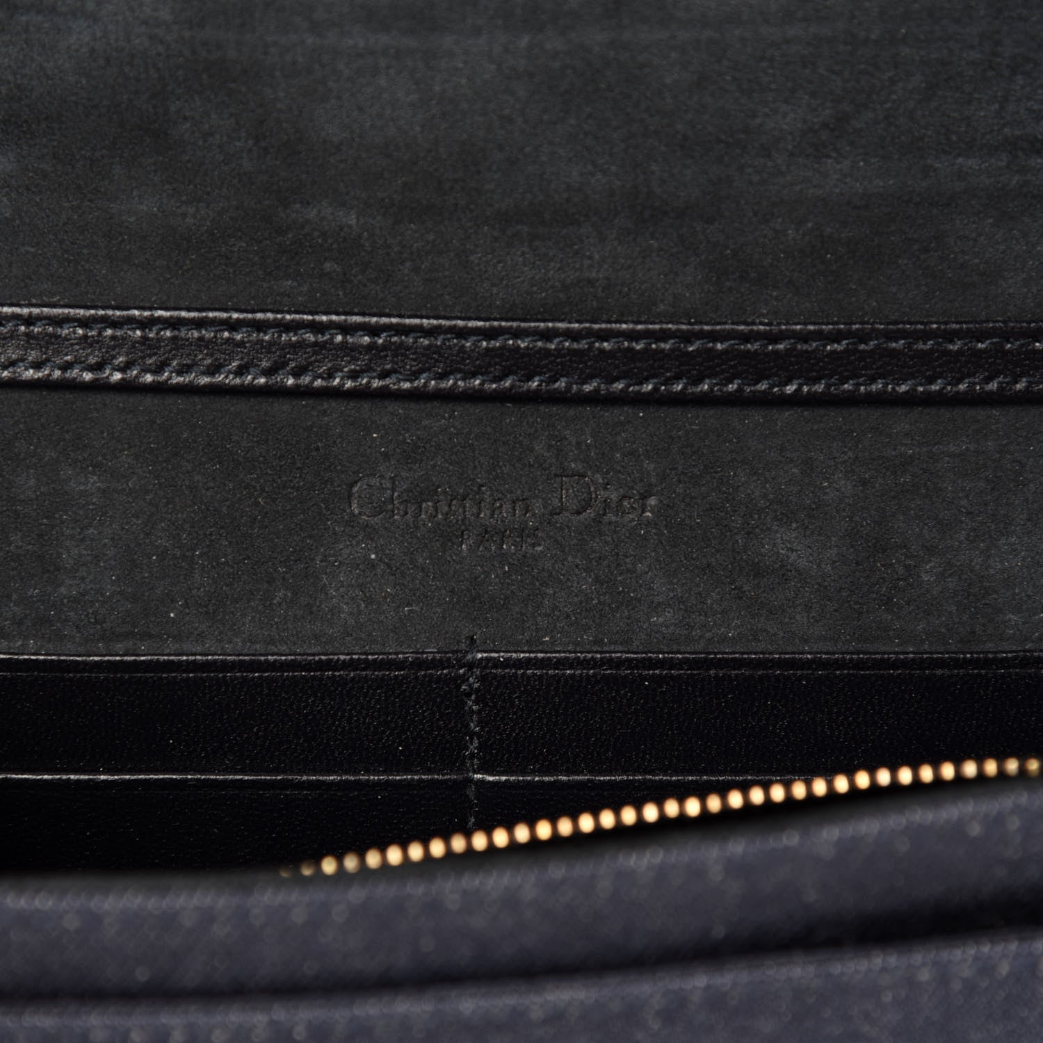 Christian Dior Denim Studded Diorama Wallet on Chain Pouch Blue 8 of 10