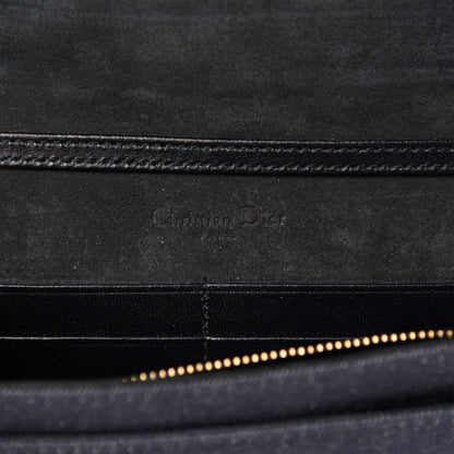 Christian Dior Denim Studded Diorama Wallet on Chain Pouch Blue 8 of 10