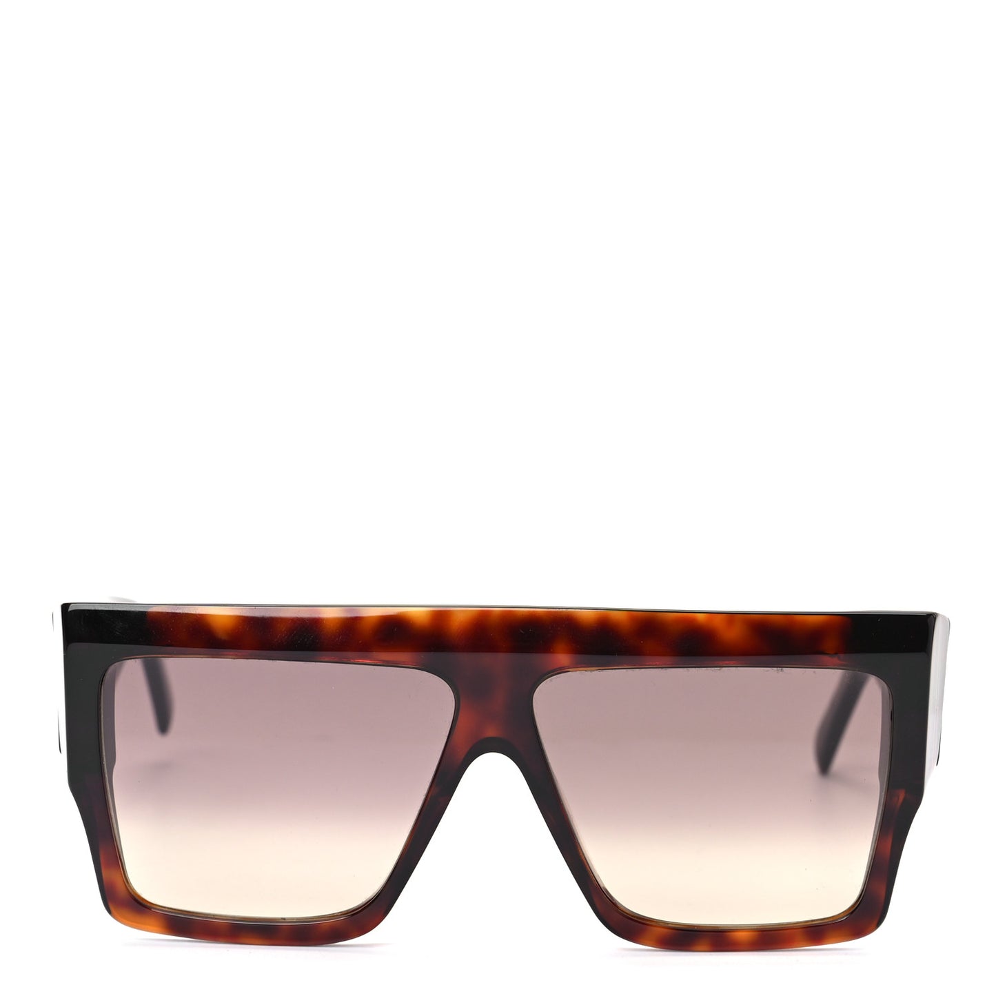 Acetate Flat Top Rectangular Sunglasses CL400921 Dark Havana