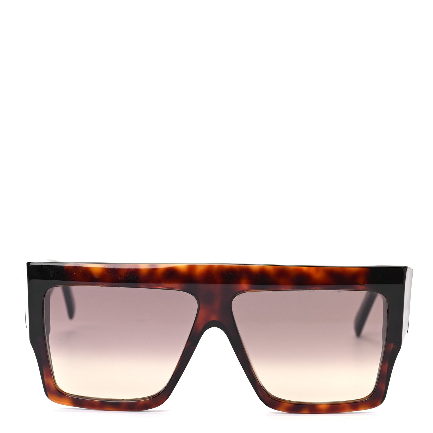 Celine Acetate Flat Top Rectangular Sunglasses CL400921 Dark Havana 2 of 6