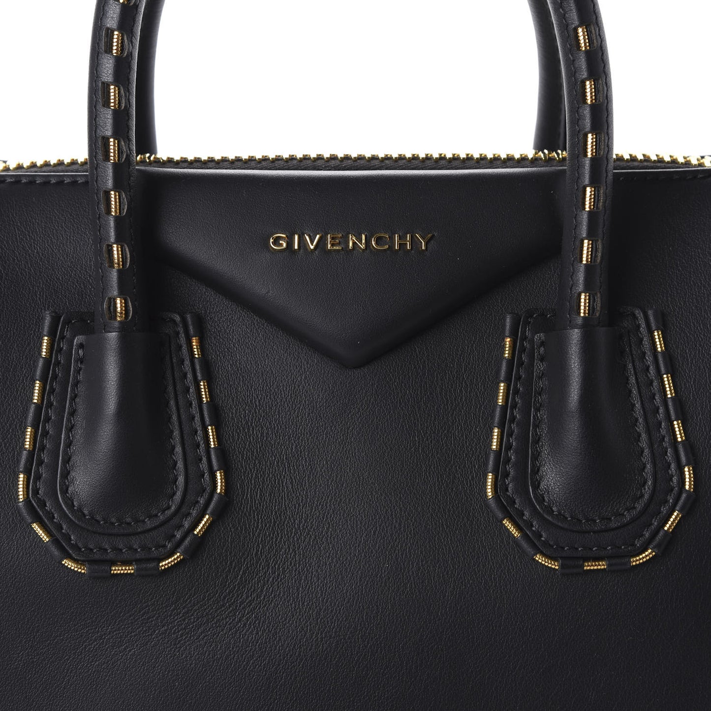 Calfskin Chain Detail Small Antigona Black