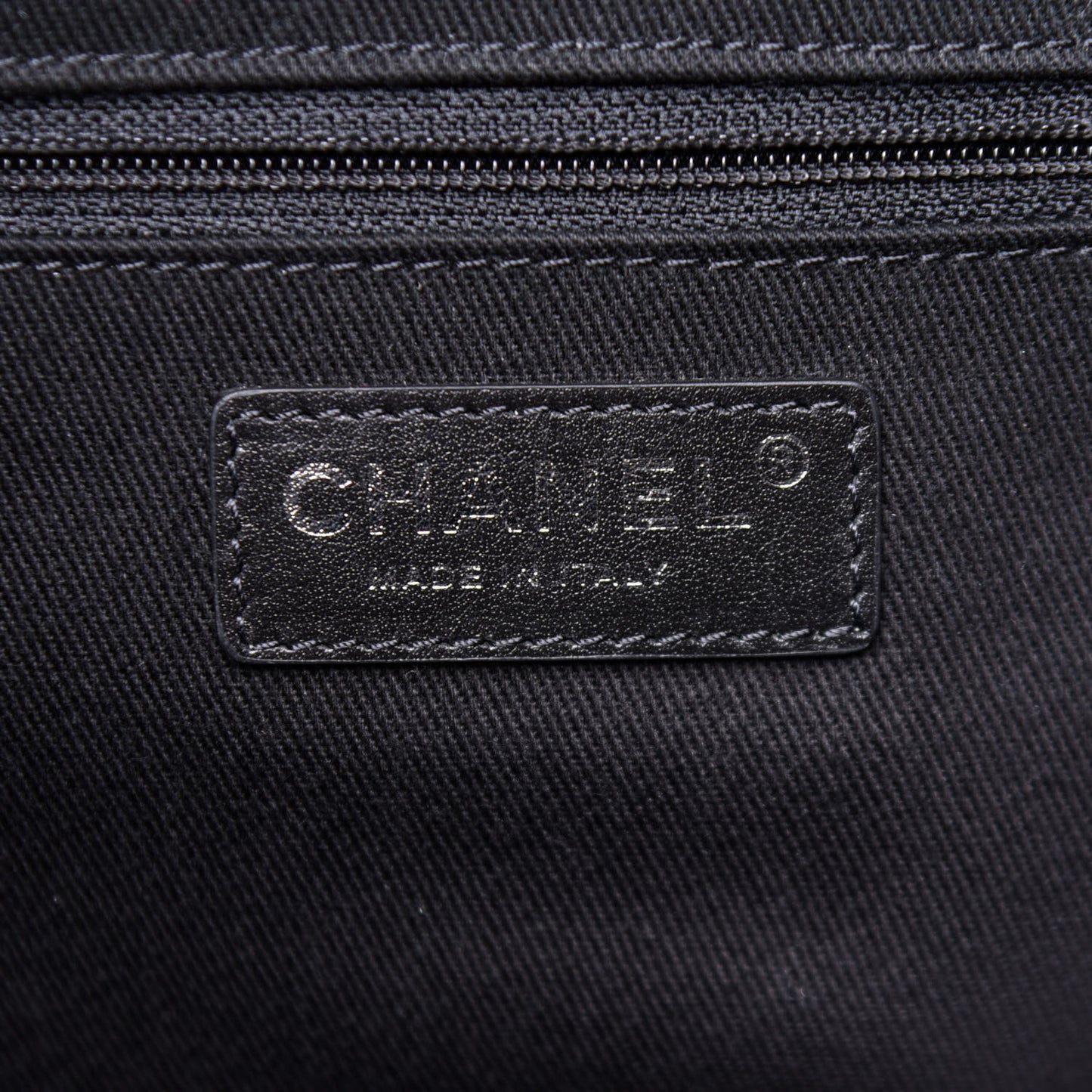 Calfskin Sequin Medium Deauville Tote Black