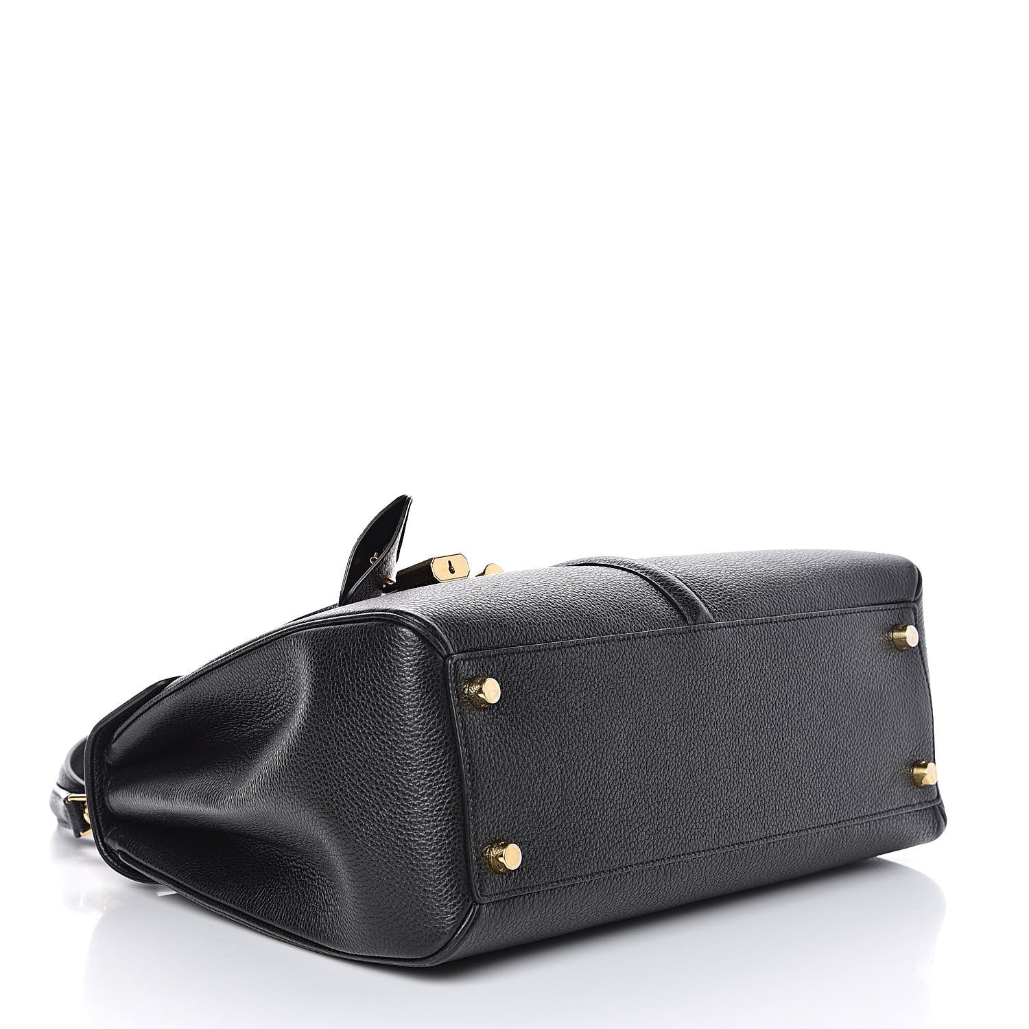 Celine Grained Calfskin Classique 16 Top Handle Bag Black 4 of 11