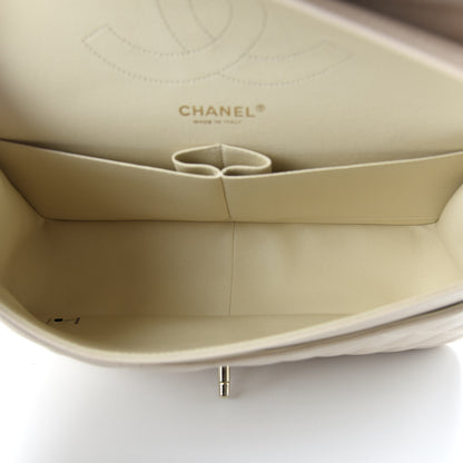 Chanel Pearly Caviar Quilted Jumbo Double Flap Dark White 5 of 10