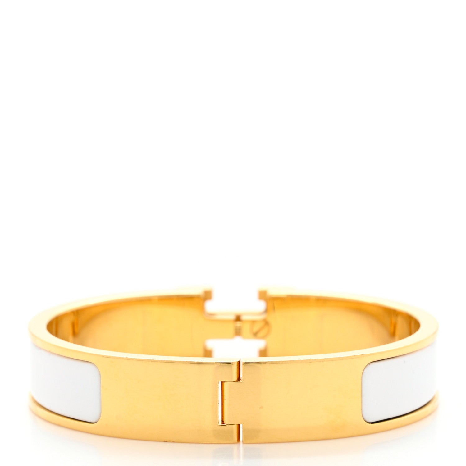 Hermes Enamel Narrow Clic Clac H Bracelet PM White 3 of 5
