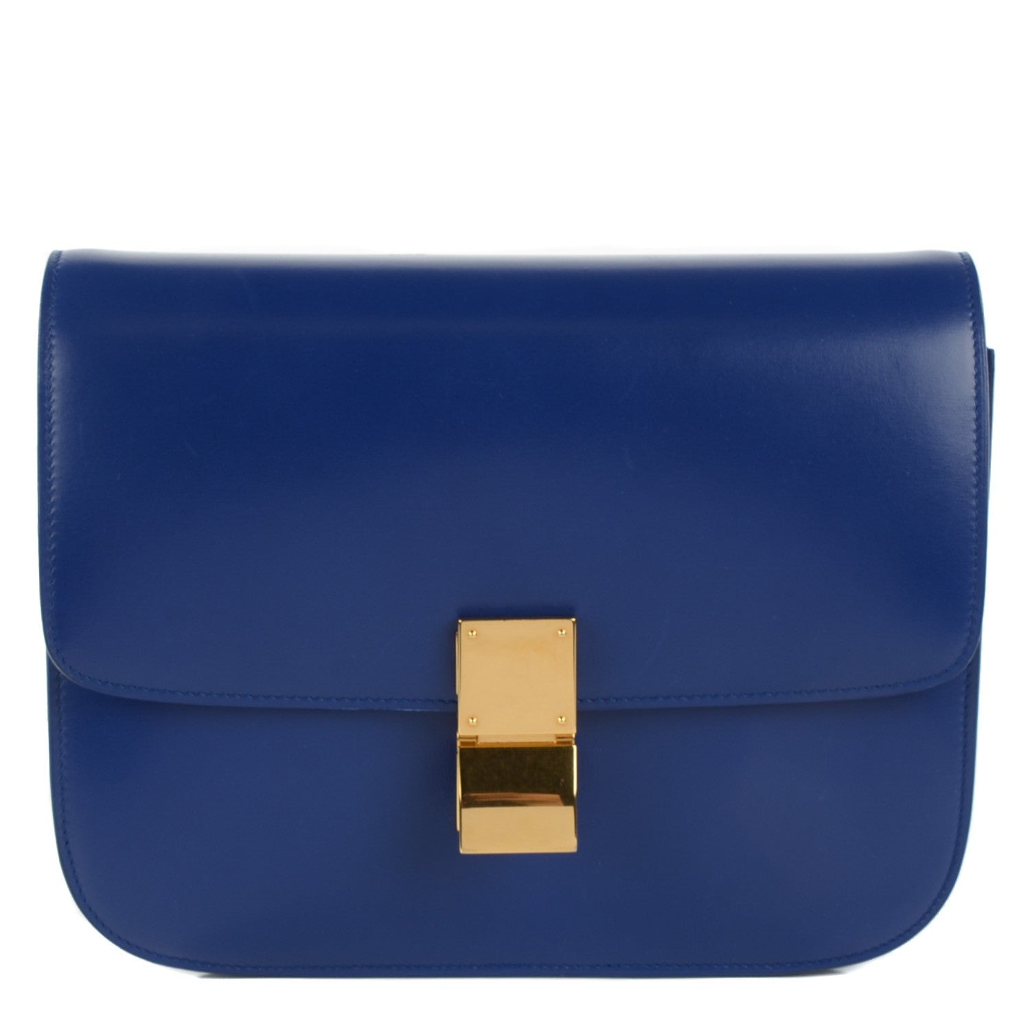 Celine Smooth Calfskin Medium Classic Box Flap Bag Indigo 1 of 8