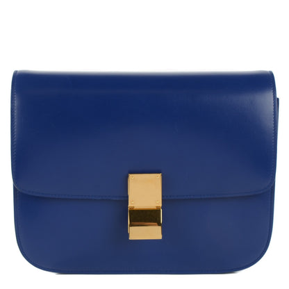 Celine Smooth Calfskin Medium Classic Box Flap Bag Indigo 1 of 8