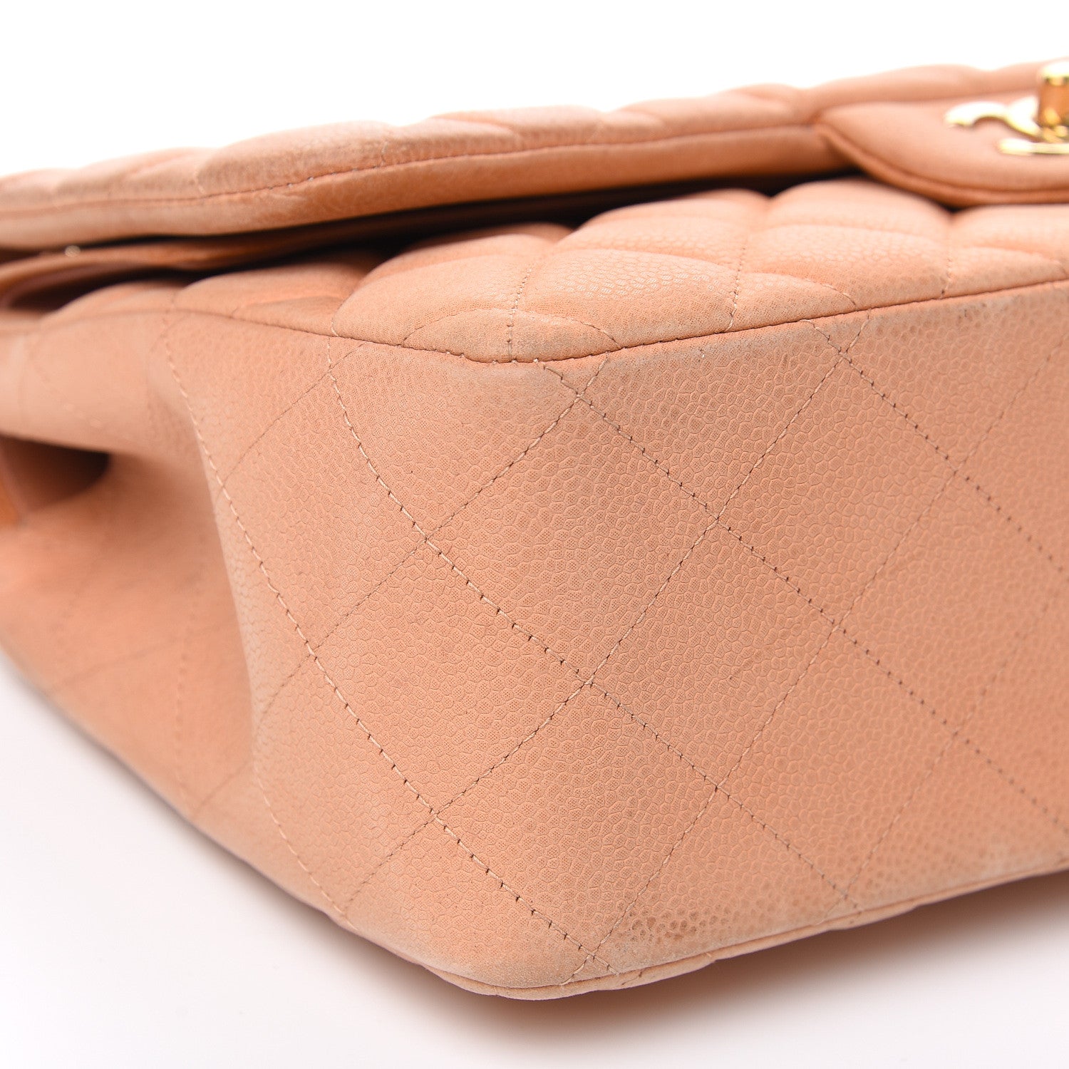Chanel Iridescent Caviar Quilted Jumbo Double Flap Pink 10 of 19