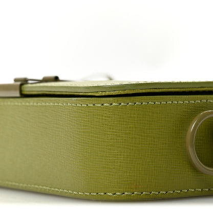 Off-White Saffiano Striped Mini Diag Binder Clip Bag Green 9 of 9