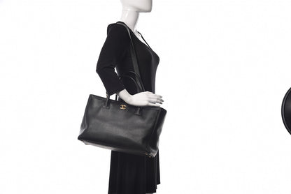 Chanel Calfskin Cerf Shopper Tote Black 2 of 12