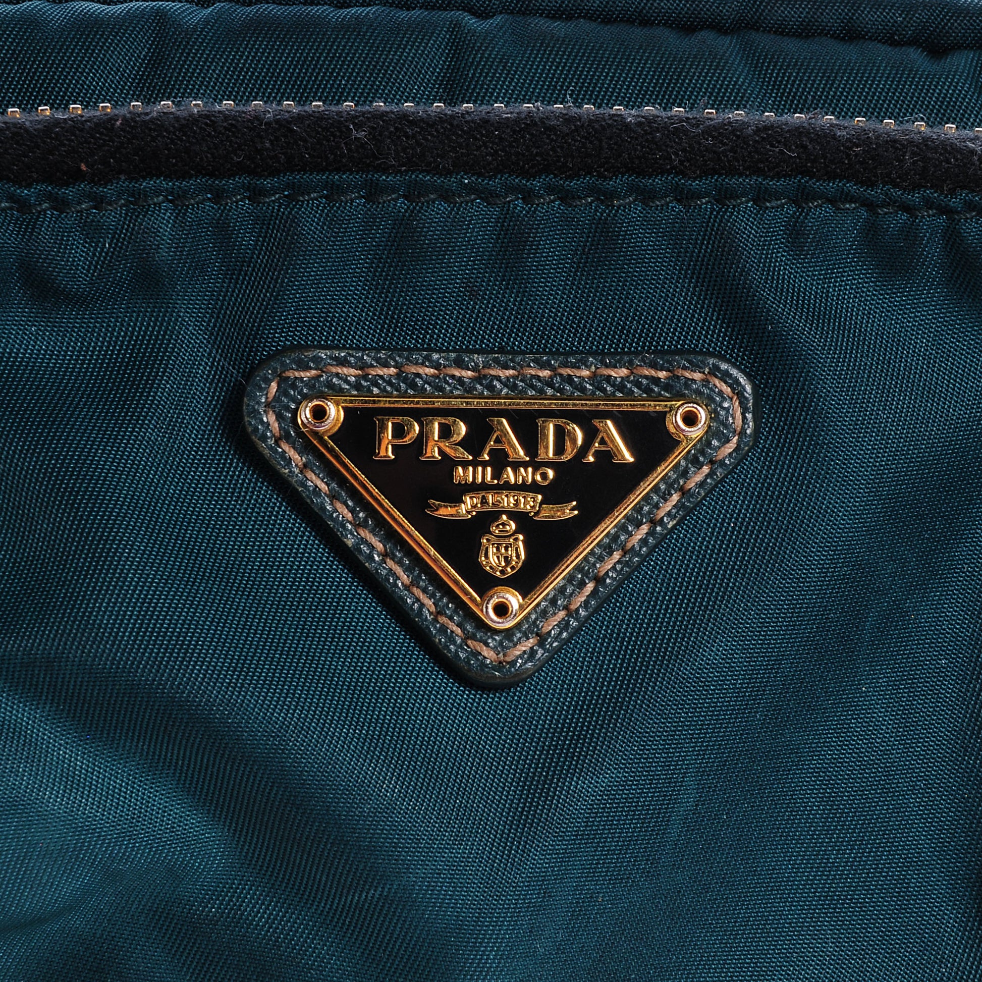 Prada Vela Cosmetic Pouch Petrolio 12 of 12