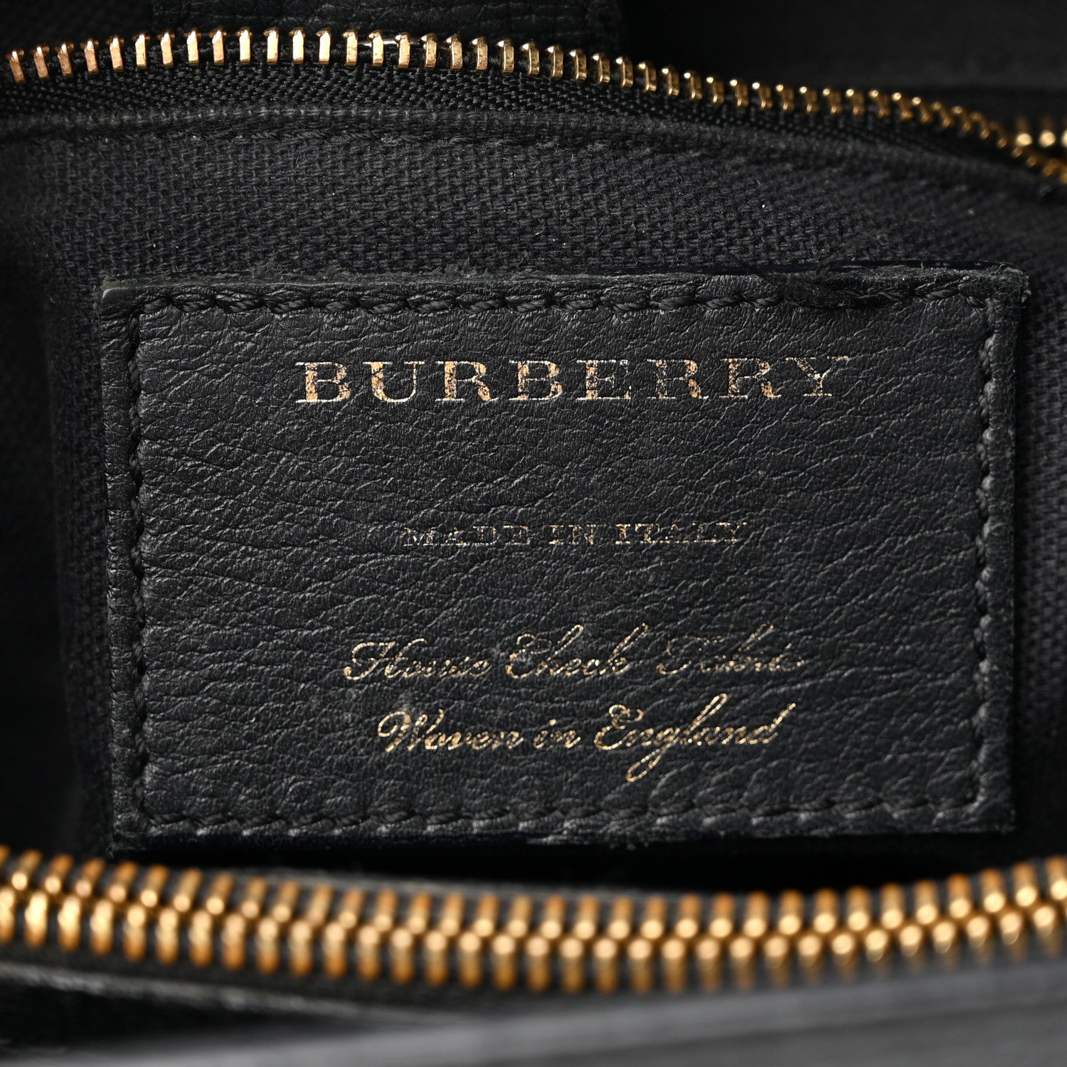 Burberry Derby Calfskin House Check Medium Banner Tote Black 6 of 28