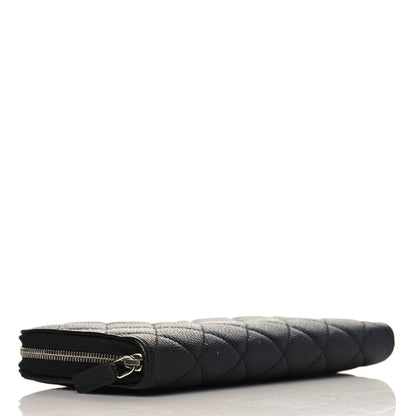 Chanel Caviar Quilted Large Gusset Zip Around Wallet Black 4 of 10