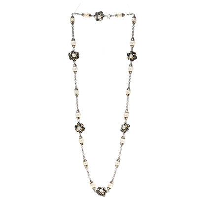 John Hardy Sterling Silver 18K Gold Pearl Ayu Jasmine Necklace 3 of 4