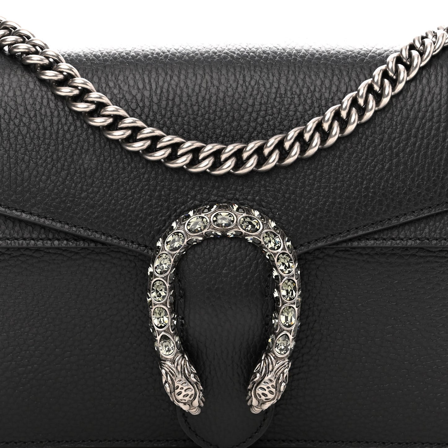 Pebbled Calfskin Small Dionysus Shoulder Bag Black