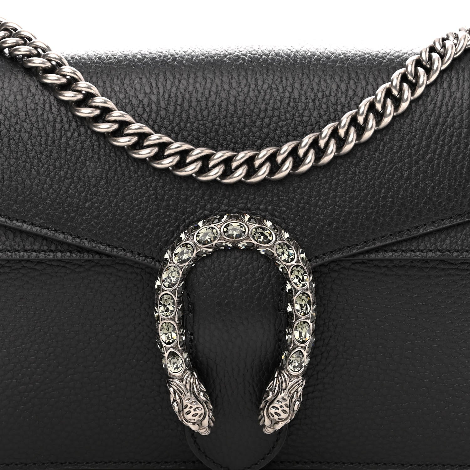 Gucci Pebbled Calfskin Small Dionysus Shoulder Bag Black 7 of 9