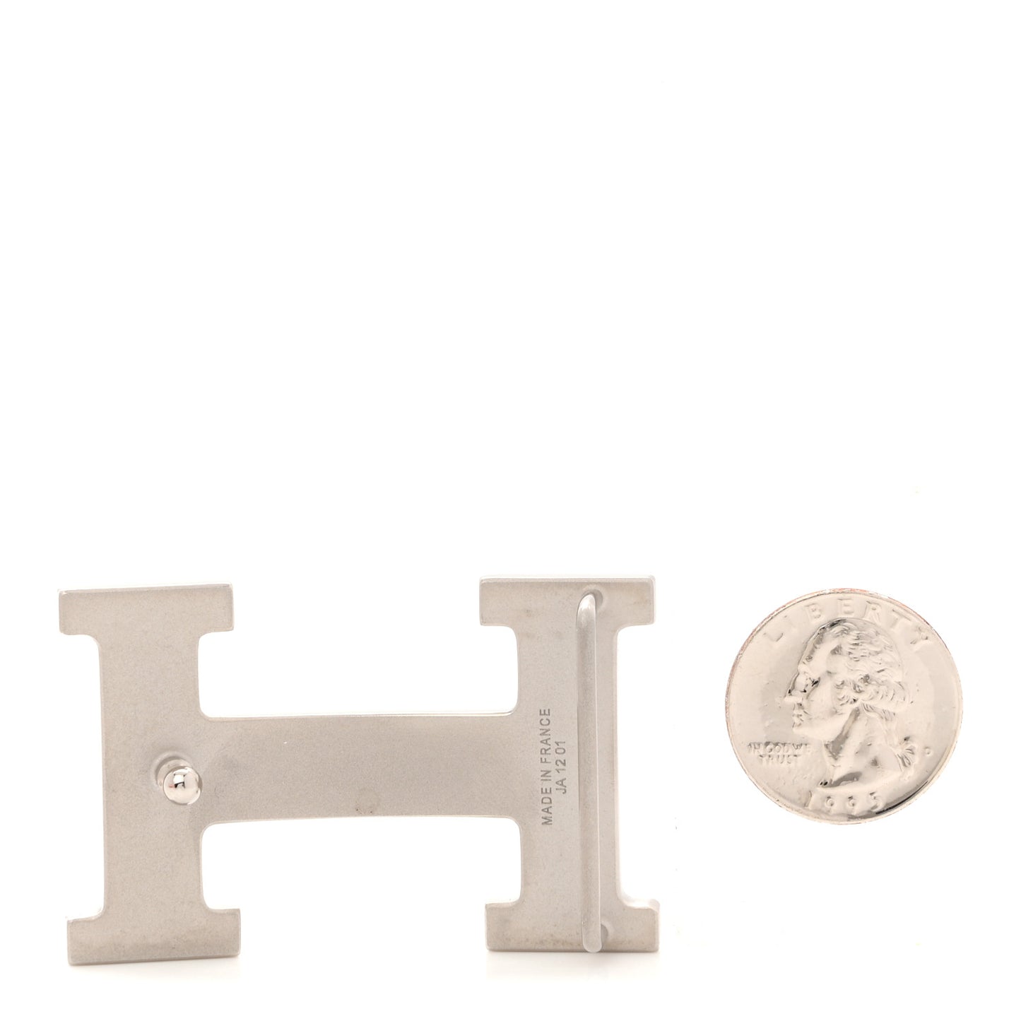 Brushed Palladium 32mm H Belt Buckle