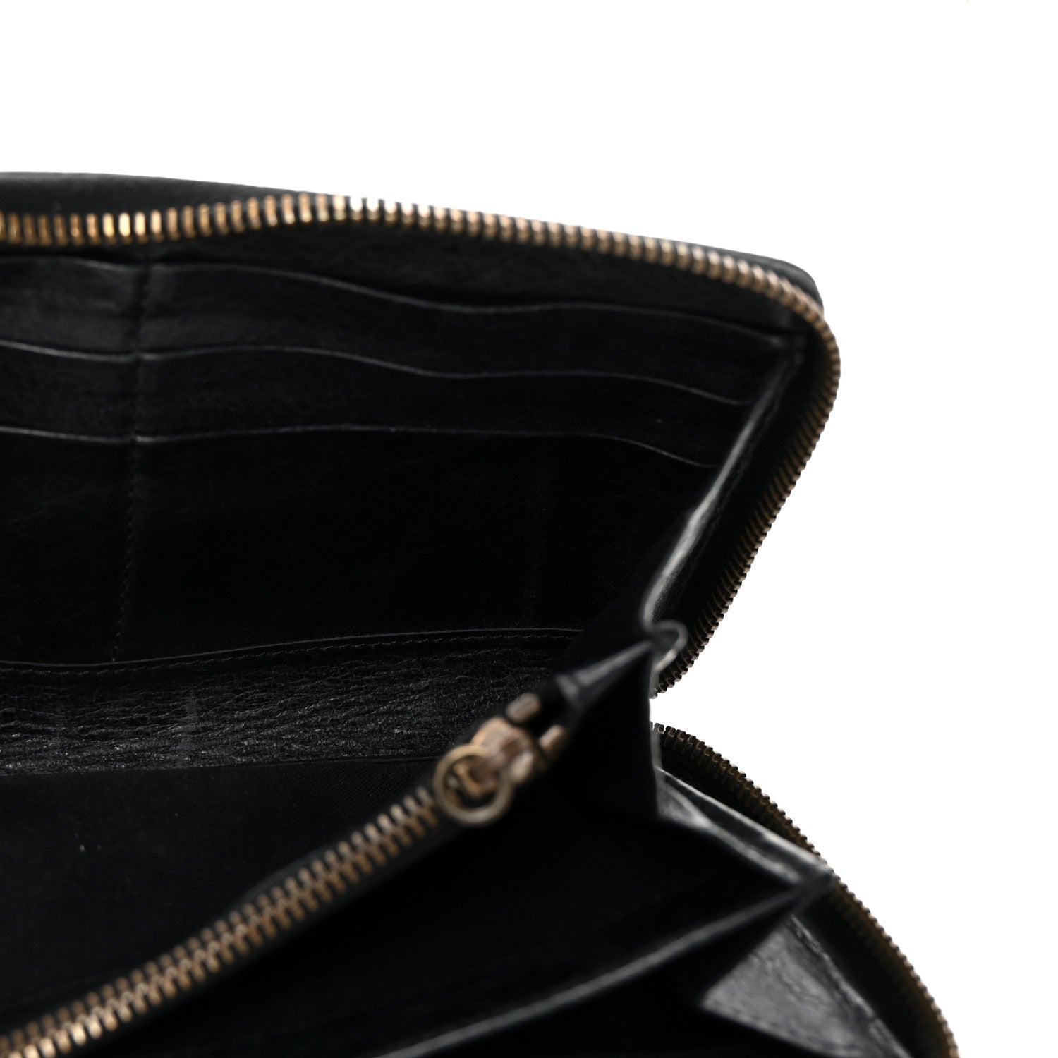 Balenciaga Agneau Classic Hardware Continental Zip Around Wallet Black 5 of 6
