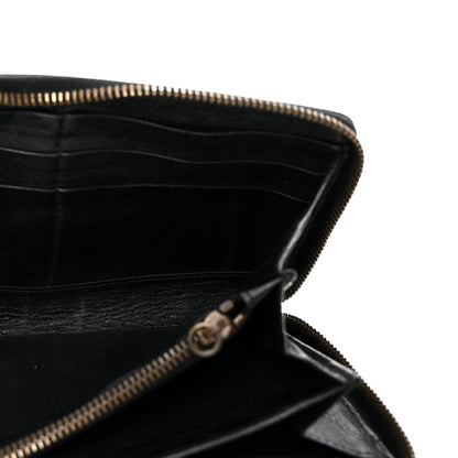 Balenciaga Agneau Classic Hardware Continental Zip Around Wallet Black 5 of 6