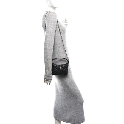 Chanel Caviar Quilted Hobo Clutch With Chain Black Clutch With Chain Black 2 of 10