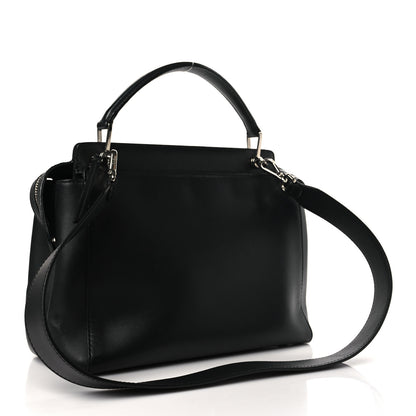 Fendi Vitello Baltico Dolce DotCom Satchel Black Blue Royal 4 of 11