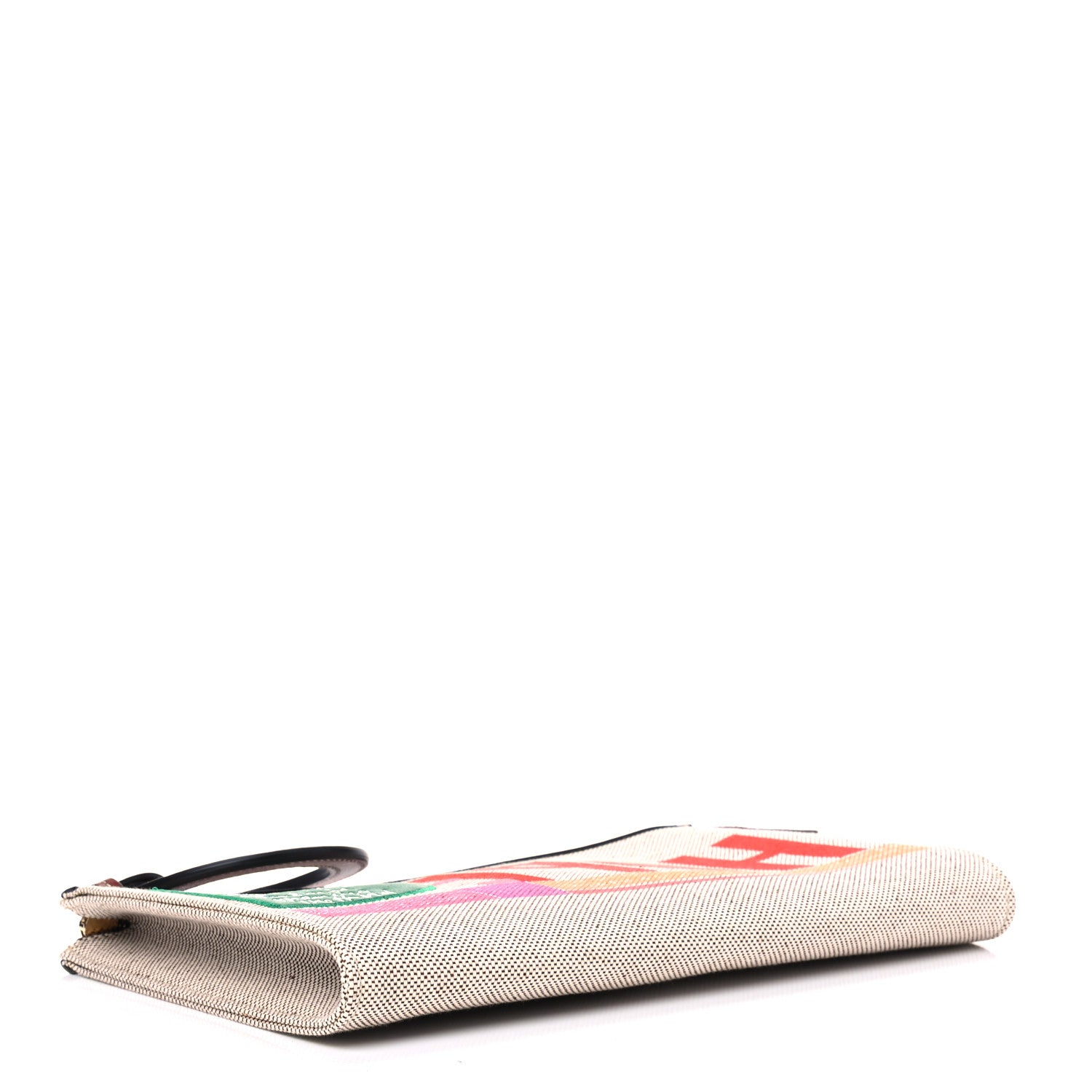 Chloe Cotton Calfskin Hope Clutch Sepia Brown 3 of 4