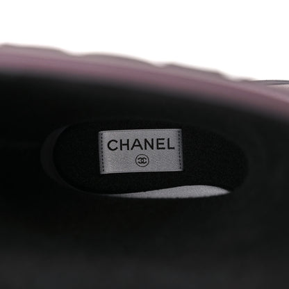 Chanel Rubber Logo Rain Boots 36 Burgundy Black 8 of 9