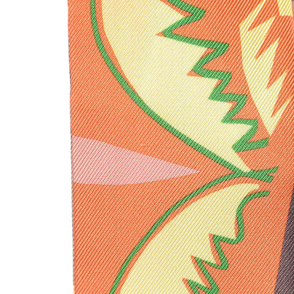 Hermes Silk Sea Surf and Fun Twilly Orange Jaune Camel 6 of 8