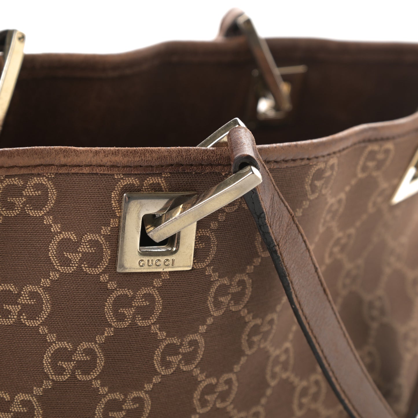 Monogram Small Bucket Tote Brown