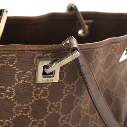 Gucci Monogram Small Bucket Tote Brown 17 of 21