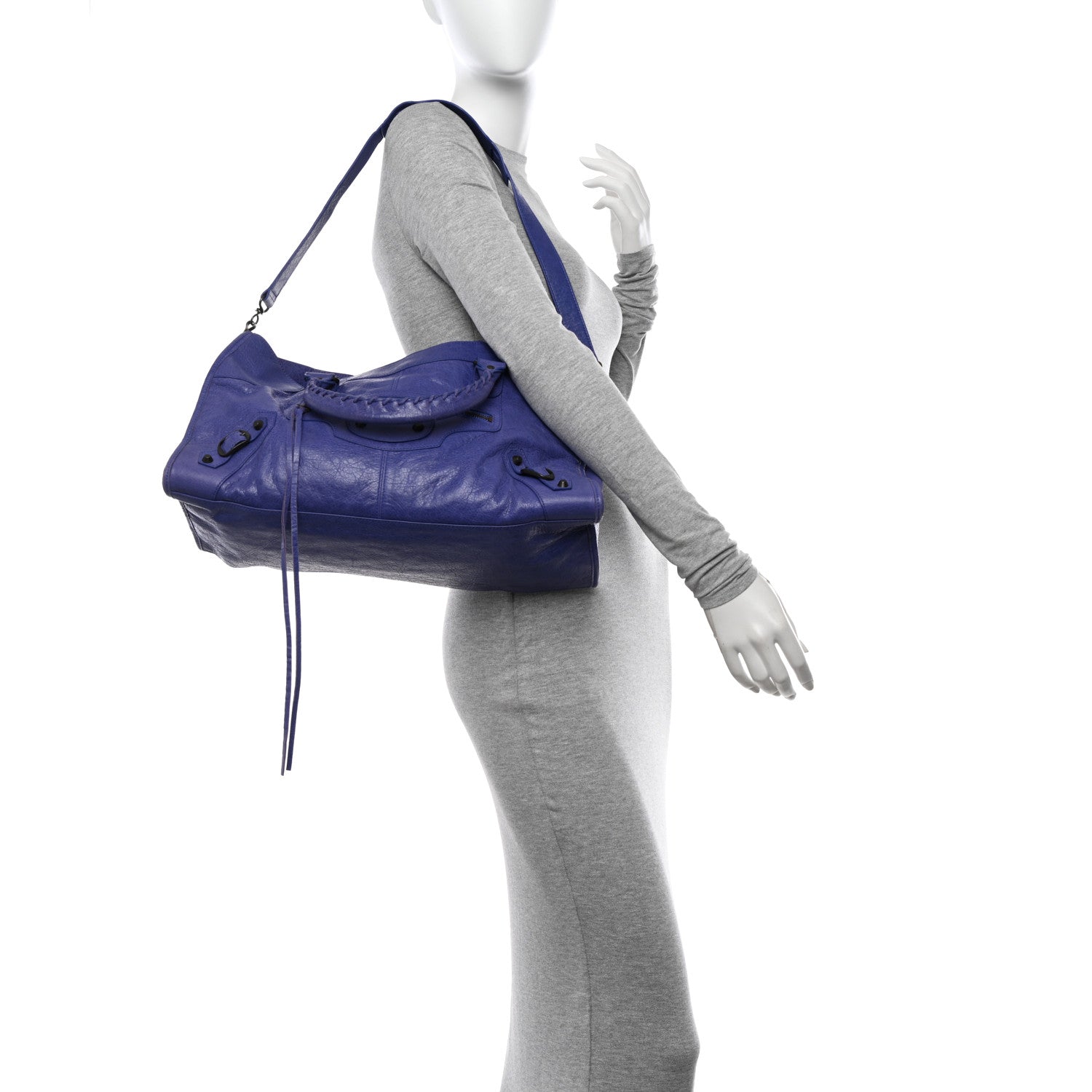 Balenciaga Agneau Classic Hardware Part Time Bleu Lavande 2 of 14