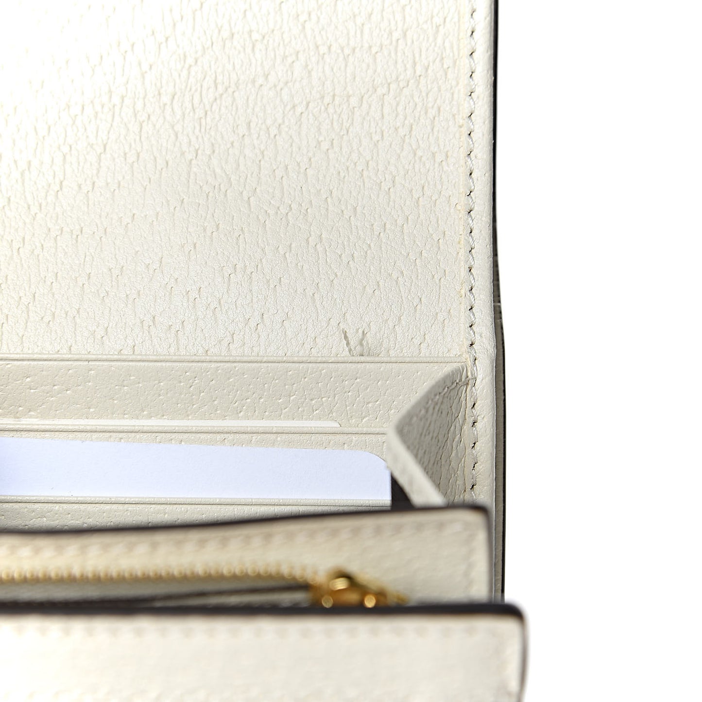 GG Supreme Monogram Flora Textured Calfskin Web Ophidia Card Case Wallet Beige Ebony Multicolor Mystic White