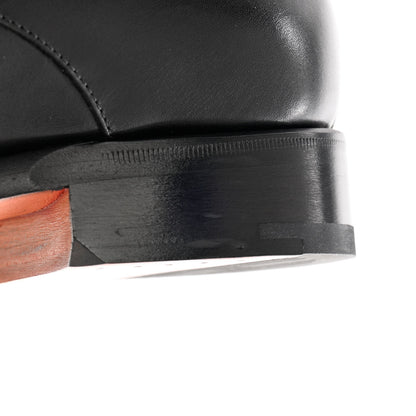 Hermes Calfskin Mens Buckle Loafers 42 Black 14 of 19