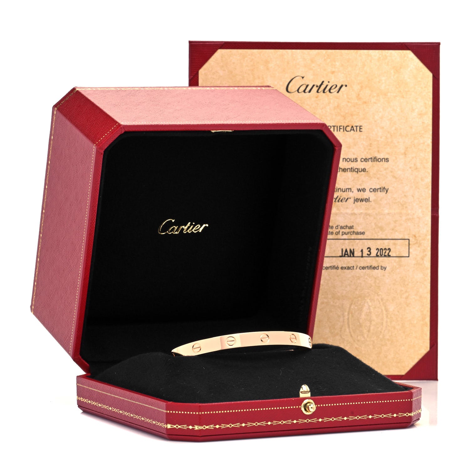 Cartier 18K Pink Gold LOVE Cuff Bracelet 19 4 of 4