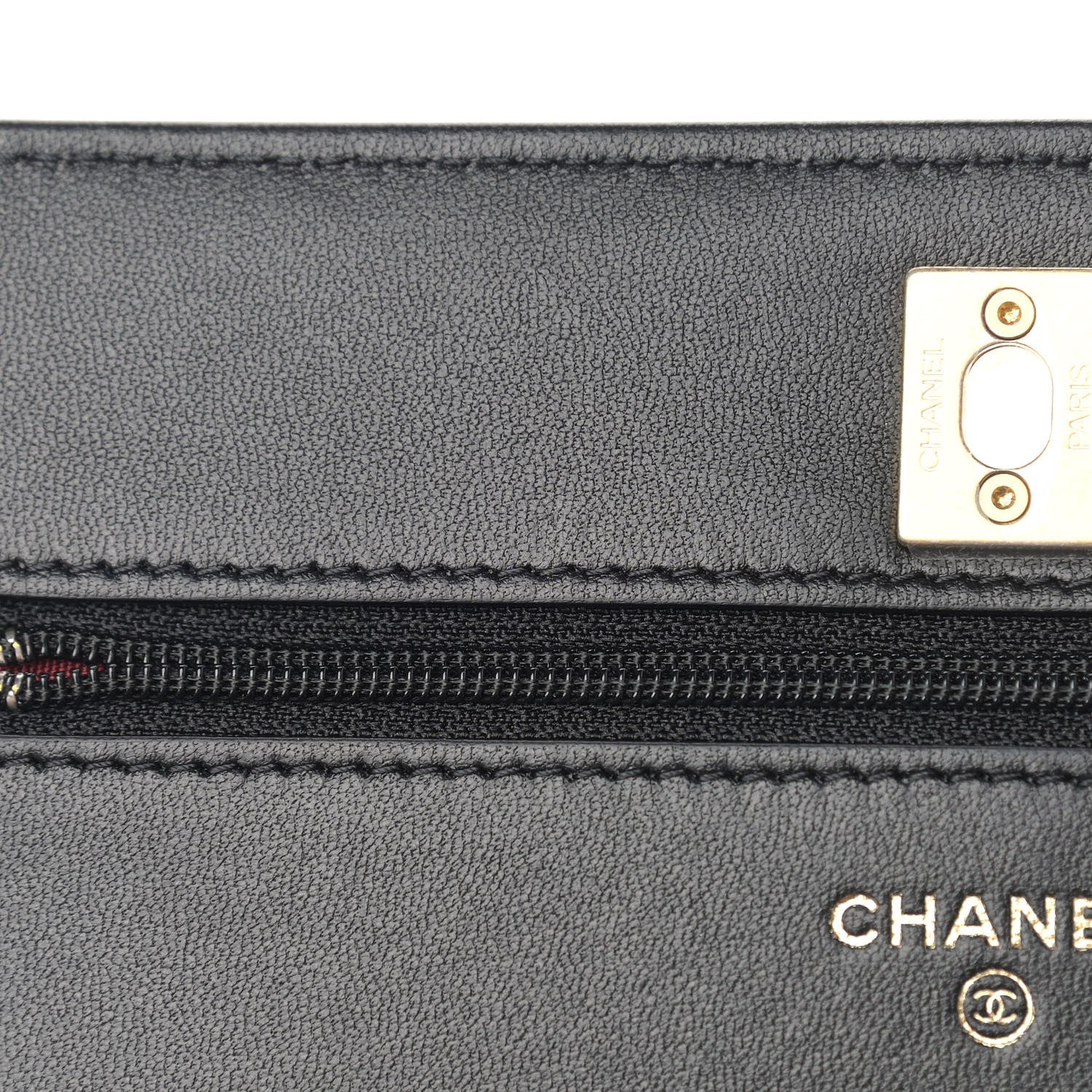 Chanel Lambskin Quilted Pearl Crown Wallet On Chain WOC Black 11 of 13