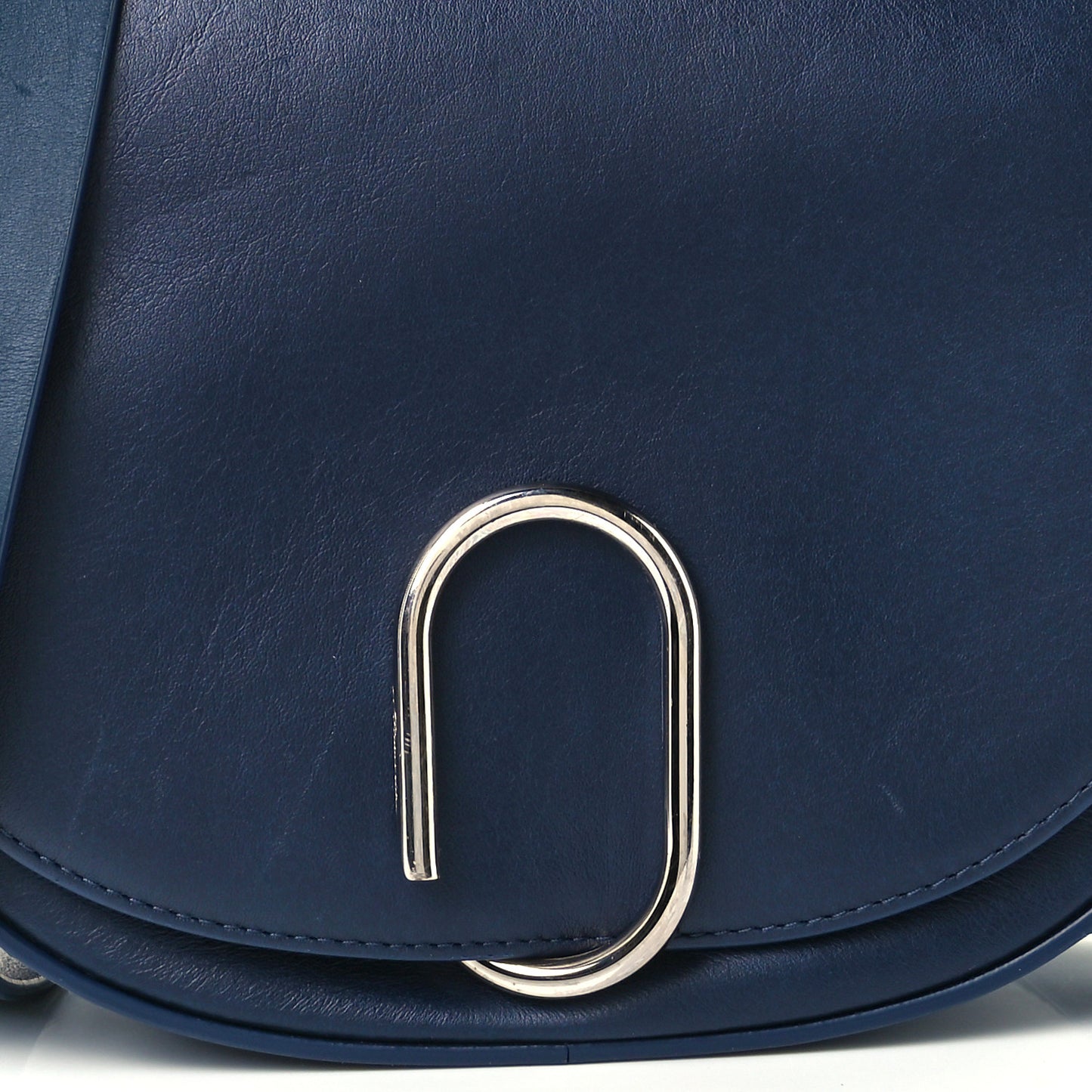Calfskin Alix Saddle Crossbody Bag Blue