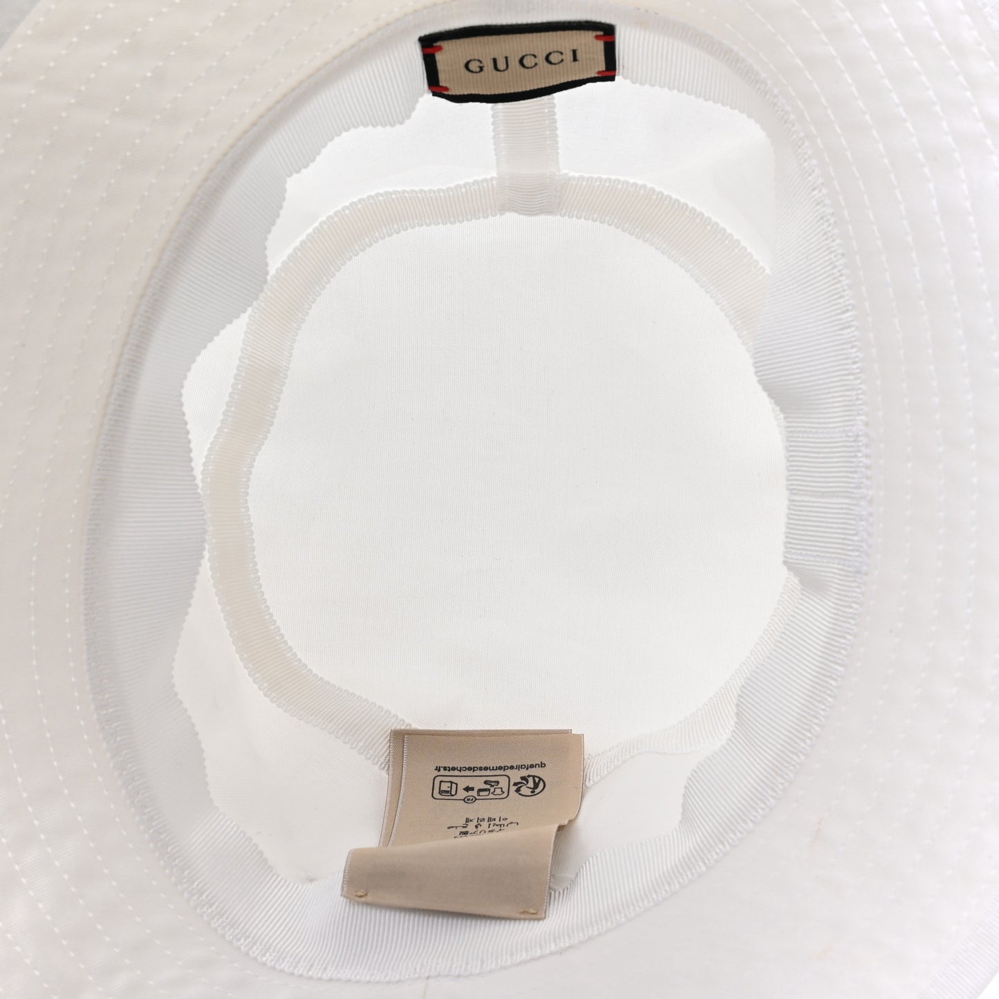 Cotton Logo Cabris Bucket Hat M White