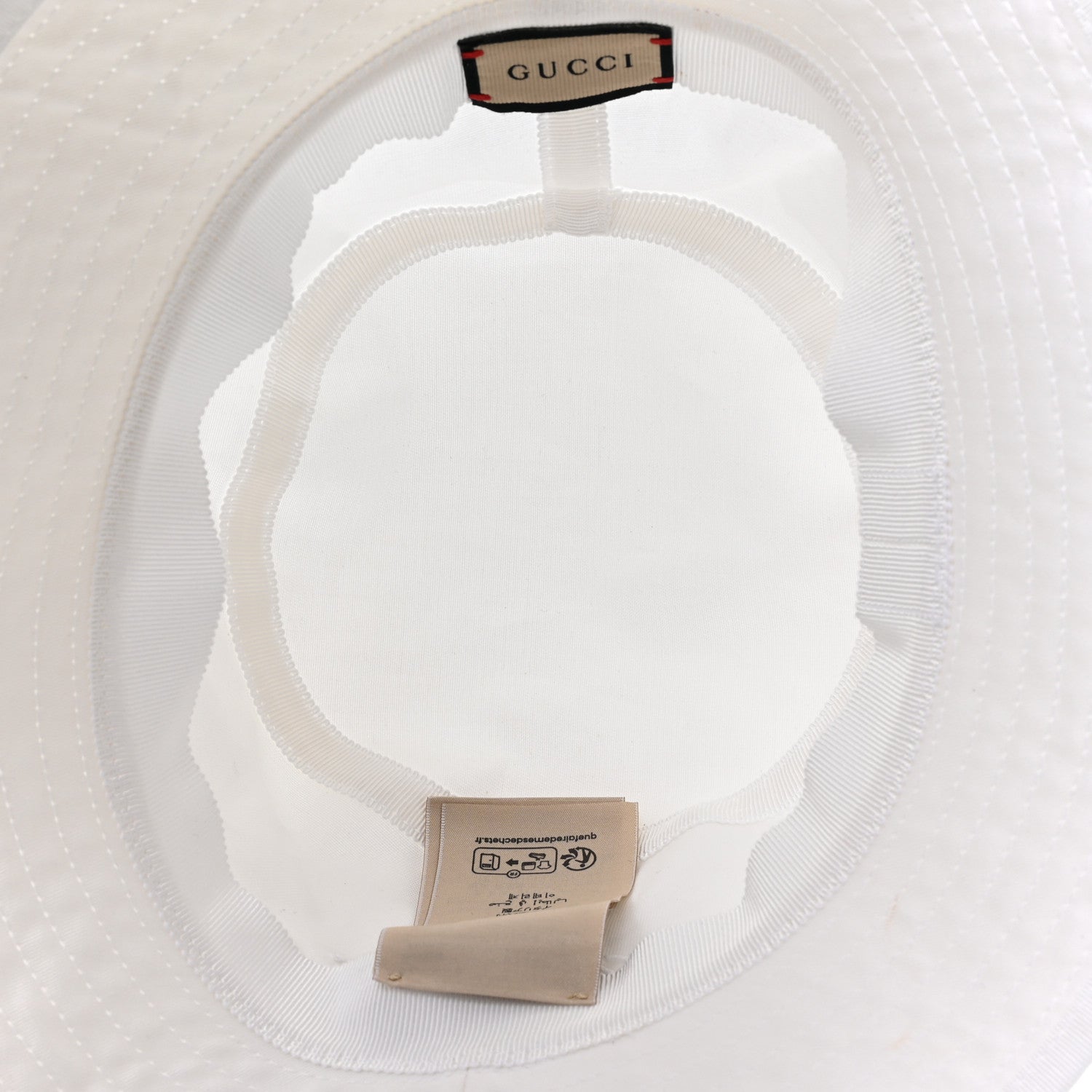 Gucci Cotton Logo Cabris Bucket Hat M White 7 of 9