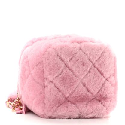Chanel Shearling Lambskin Quilted Small CC Vanity Case Pink 4 of 10