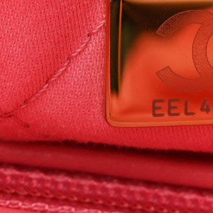 Chanel Shiny Calfskin Quilted Small Chanel 22 Coral Pink 9 of 12