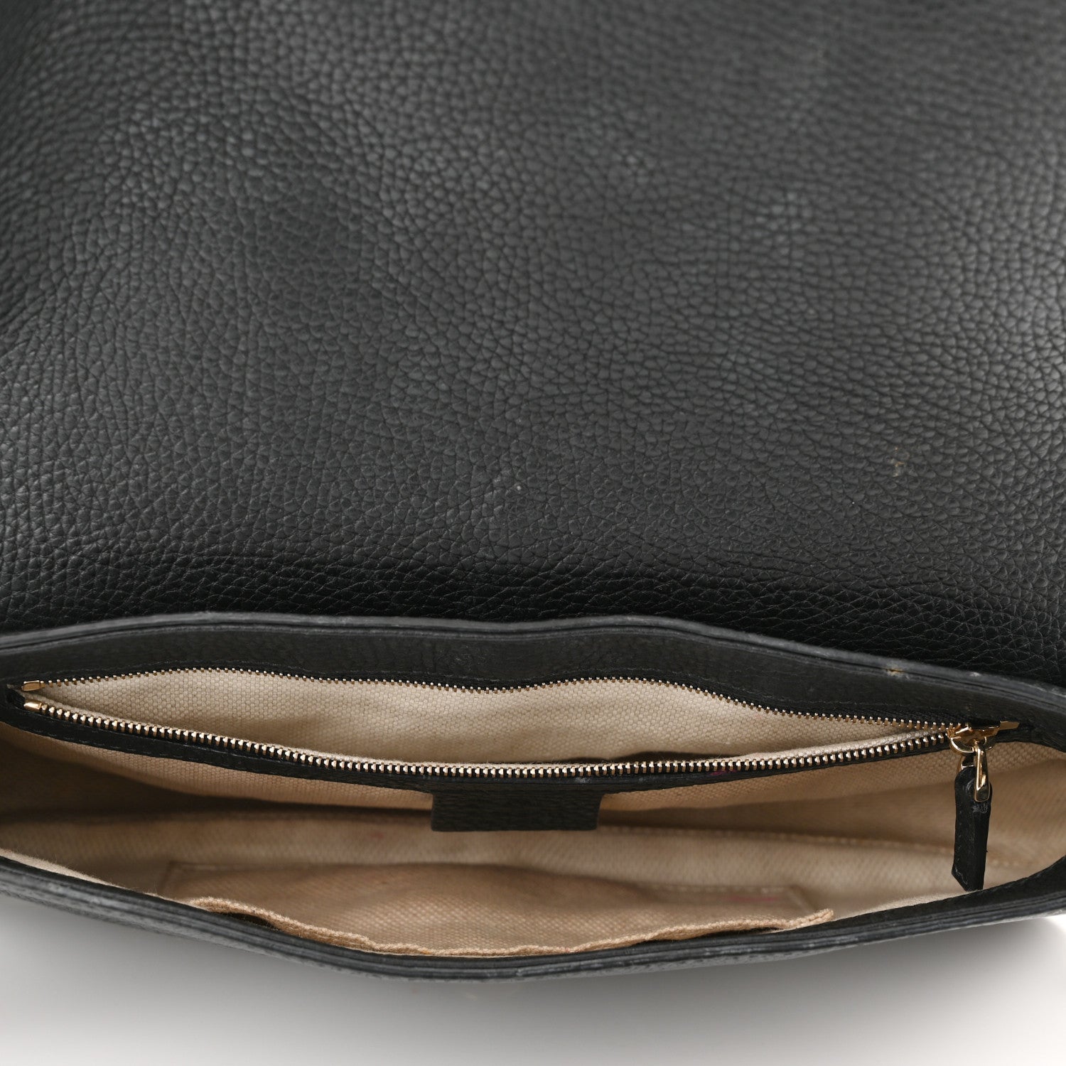 Gucci Pebbled Calfskin Medium Soho Flap Crossbody Black 7 of 11