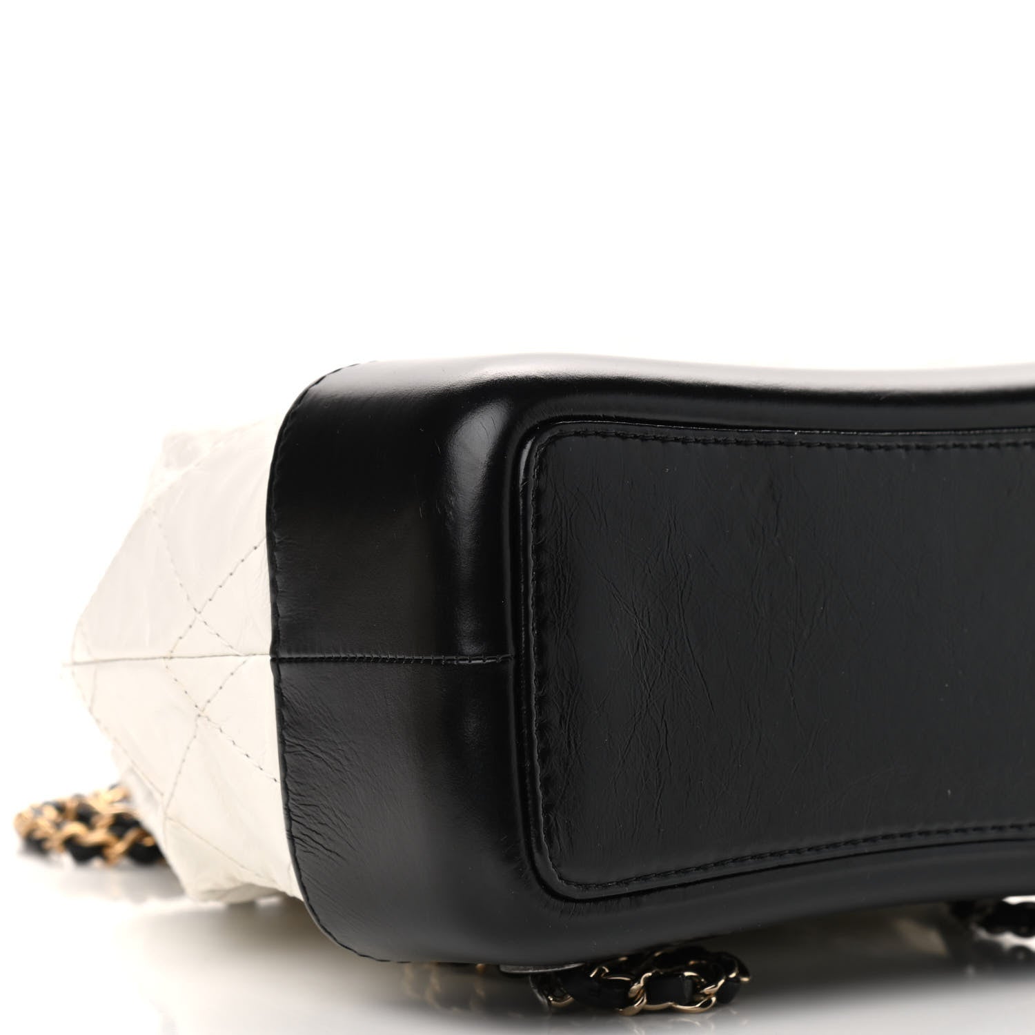 Chanel Aged Calfskin Quilted Small Gabrielle Backpack Black White 9 of 10