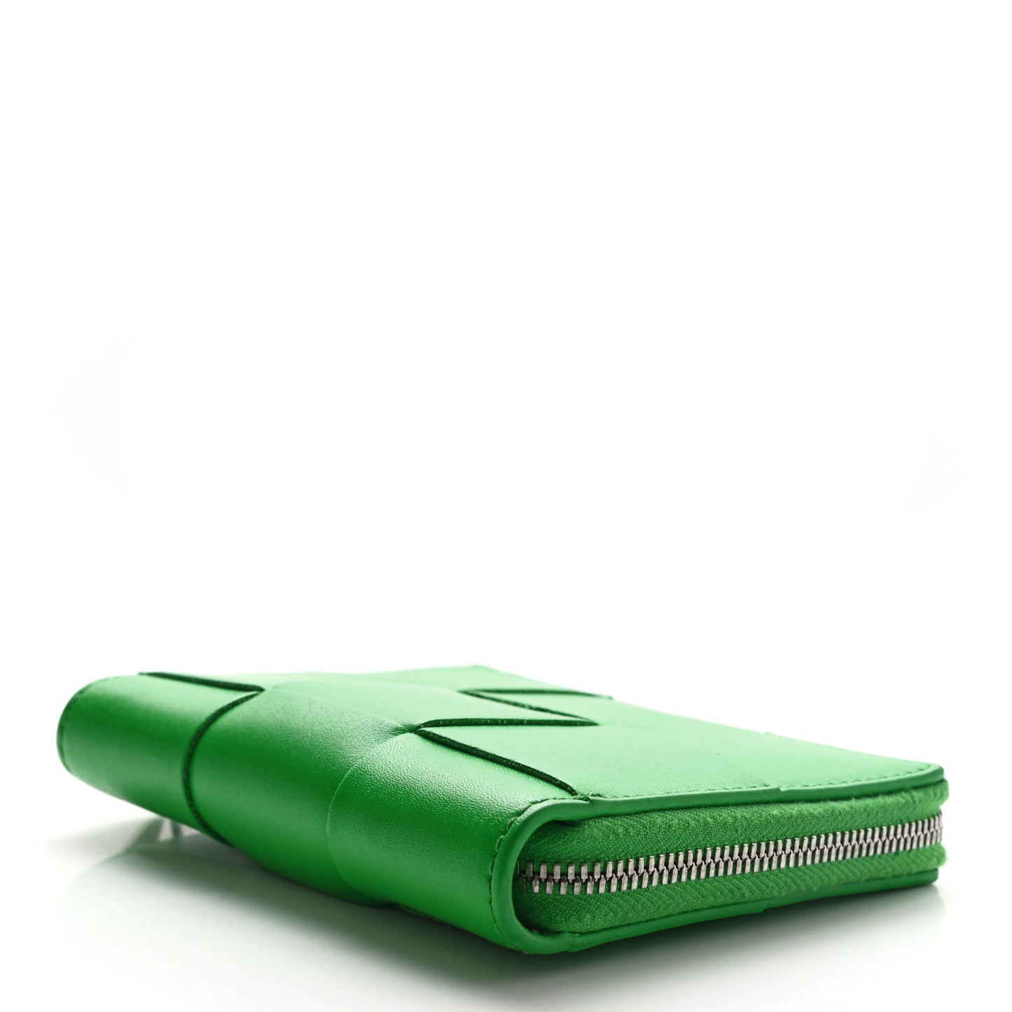 Nappa Maxi Intrecciato Zip Around Wallet Parakeet