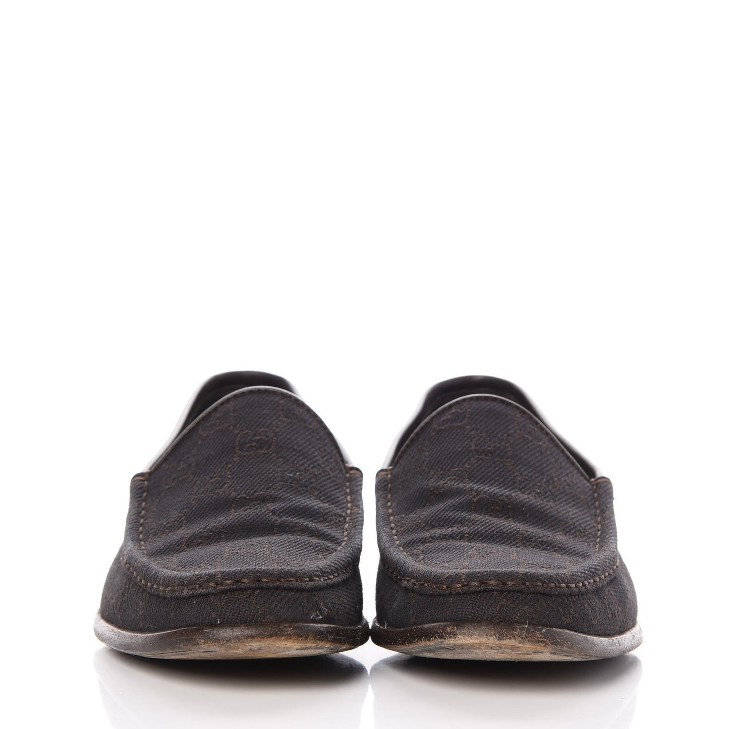 Denim Monogram Loafers 8 Dark Brown